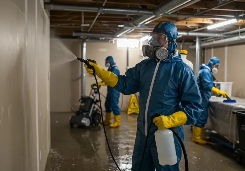 Basement Sanitization and Antimicrobial Treatment process in Ligonier, IN